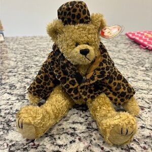 Isabella Ty Attic Treasures Leopard Patterned Stuffed Bear